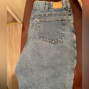 Vintage L.L. Bean Flannel Lined Denim Blue Jeans Relaxed Fit 36x30 Made in USA